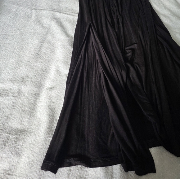 Dressbarn Black Crochet Floral Lace Halter Neck Drawstring Waist Maxi Dress 6 - Picture 8 of 12